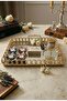 Gold Decorative Tray with Mirrored Ring Detail Large (27X40) - 5