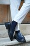 - Navy Blue Genuine Leather Men's Loafer 115-K622