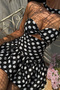 Strapless Backless Polka Dot Mini Balloon Dress - 5