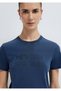 M1614315 Written T-Shirt Women's T-Shirt Dark Blue - 8