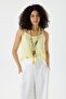 Women's Cotton Summer Strap Blouse with Back Detail - 7