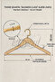 Business Class 15 Pieces 44 cm Gold Italian Hook Solid Wood Clothes Hanger Coat Hanger Jacket Hanger - 2