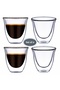 Double Wall Glass 70ml 4 pcs Espresso Cawa Cups Borosilicate Arabic Coffee Cups DG501 - 3