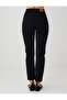 Black Regular Leg High Waist Pocket Woven Trousers - 5