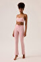X Ece Pink Waist Detailed Spanish Flared Trousers Ruched & Flared - 2