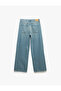 Cotton Loose Cut Denim Trousers with Pockets - Loose Straight Fit Jean - 5
