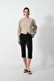 Diagonal cropped blazer jacket - 3