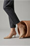Women's Stiletto Pointed Toe Open Back Strap Short Classic Heeled Shoes Dorve Beige - 4