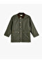 Shirt Collar Coat with Flap Pockets - 2