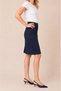 High Waist Denim Skirt for Women – Midi Length Denim Skirt with Back Slit, Casual & Office Stylish - 7
