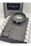 Slim Fit Long Sleeve Cotton Easy-To-Iron Men's Shirt with Gift Box Fs- 002225   - Anthracite