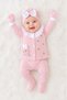Seasonal Cotton Scalloped Newborn Baby Girl Hospital Discharge Bodysuit Set 5-Piece Boxed 0-3 Months - 5