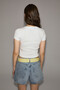 Zolen Women's Soft and Flexible Fabric Organic Cotton Short Sleeve Crop White T-Shirt - 6