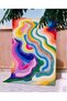 Sdt Modern Rainbow Wavy Woven Base Decorative Carpet Sdt612