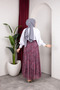 Asymmetrical Cut Ethnic Pattern Lined Tulle Hijab Skirt - 2