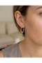 Zircon Stone Dorika Oval Steel Earrings with Studs - 2