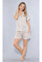 Striped Full-Length Buttoned Shorts Set 760-02 - 3