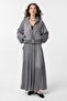 Gray Stand Collar Slim Women's Bomber Jacket