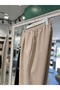 Missemramiss Fabric Pants with Stone Detail - Beige - 38 - 2