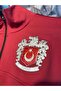 Bozkurt Themed Pvc Türkiye Arma Bordo Sweatshirt - 3