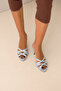 Heels 2623 - Baby Blue Satin Women's Heels with Thin Cross Straps - 2