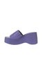 Lilac Leather Women's Wedge Heeled Slippers 01Wy9000 - 4
