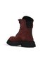 Burgundy Suede Women's Flat Boots 01Wf3400 - 4