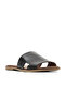 Black Shiny Leather Women's Flat Slippers 01Wa5705 - 2