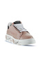 Dusty Rose Black Leather Women's Sports Shoes 01Wt4700 - 2