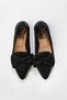 Black Leather Women's Flat Ballerinas 01Wr3117