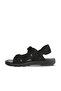Black Nubuck Leather Men's Flat Sandals 25Ms1405 - 3