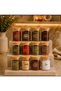 12 Packs of 250ml Borosilicate Glass Spice Jars with Bamboo Lids and 30 Water-Resistant Labels