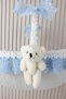 Baby Blue Lace Baby Basket with Teddy Bear - Baby Shower, Newborn, Mevlüt, Forty Kite Flying, Gift - 4