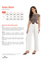 Women's relaxed fit pleated ecru pants with double pockets and belt - 7
