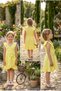 Girl's dress ruffled