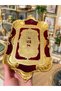 Esterhomedecor 6-Piece Single-Person Original Italian Rosewood Presentation Tray in Single Color Burgundy