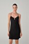 Vegan Silk Satin Women's Nightgown and Robe Set - Lx.26122 Black - 4