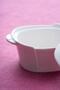 وعاء كارمن النقي المربع مع غطاء - أبيض - 3