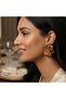 Vintage Shaped Handmade Design Coffee Gold Leaf Earrings - 4