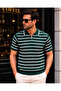 Green Striped Knitwear T-Shirt - 3