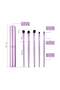5-Piece Travel Makeup Brush Set, Premium Synthetic Soft Bristle Eyeshadow Brushes, Portable Makeup Tools, Purple - 3