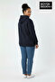 Women's Plus Size Hooded Ny Newyork Printed Thin Swatshirt Spr26Bswk957-15 - 2