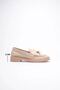 Women's Beige Casual Loafer Shoes with Tassel Accessories - 5
