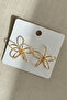 Gold Color Women's Wire Flower Earrings