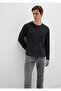 Crew Neck Black Sweater Slim Fit / Slim Fit 070702 -900 - 2