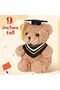 9 Inch Graduation Bear Class of 2026, Teddy Stuffed Animal with Black Cap for Kids - 5