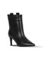 Black Leather Women's Heeled Boots 42Wb6253 - 2