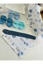Muslin & Bamboo Newborn Gift Set (Blanket, Handkerchief, Bib, Bodysuit, Socks) - 3