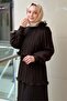 Ruffle and Pleated Layered Evening Dress - 3