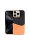 Apple iPhone 15 Pro Compatible Case Zeyra M-Safe Leather Case with Card Holder Brown